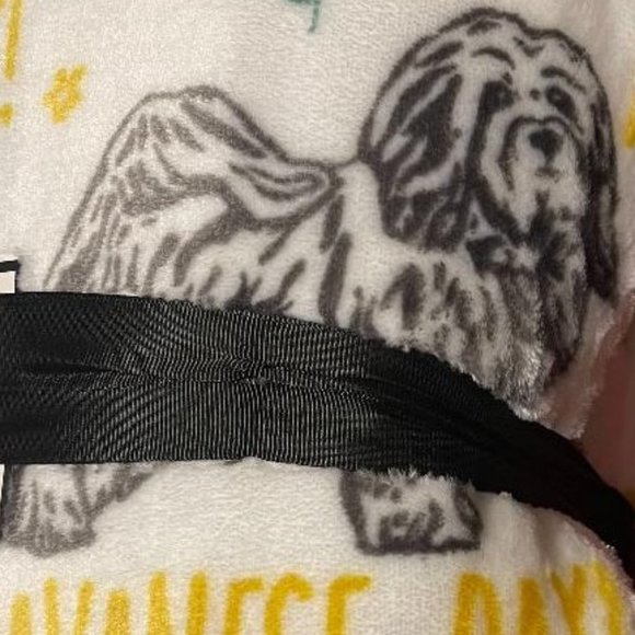 HAVANESE DAY ! BEAUTIFUL HAVANESE DOG 90" X 90" QUEEN BLANKET / LARGE THROW - Picture 6 of 6